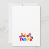 Easter Brunch Party – Colorful Bunny & Eggs 案内状 (裏面)