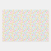 Easter Bunnies & Baby Chicks Cute Patterns ラッピングペーパーシート (正面2)