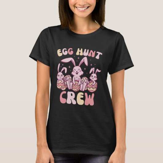 Easter Bunnies Egg Hunt Crew  Cute for Boys Girls  Tシャツ (正面)