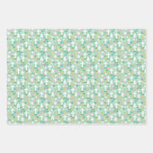 Easter Bunnies Eggs & Crosses Colorful Patterns ラッピングペーパーシート (正面)