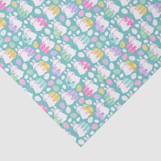 Easter Bunnies Hugging Easter Eggs Kids Pattern 薄葉紙 (詳細)
