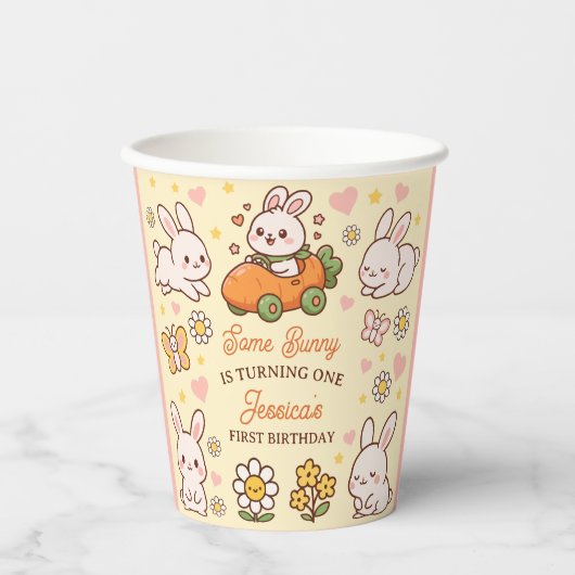 Easter Bunnies Whimsical Kids' Birthday Party  紙コップ (正面)