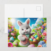 Easter Bunny シーズンポストカード (正面/裏面)