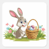 Easter bunny スクエアシール (正面)