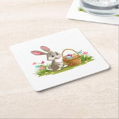 Easter bunny スクエアペーパーコースター (アングル)