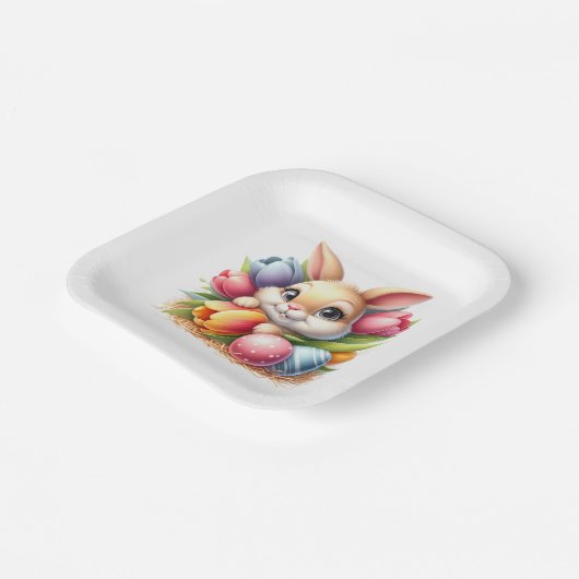 Easter Bunny  ペーパープレート (傾斜あり)