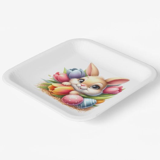 Easter Bunny  ペーパープレート (傾斜あり)