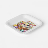 Easter Bunny ペーパープレート (傾斜あり)