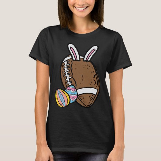 Easter Bunny American Football Sports Men Boys Kid Tシャツ (正面)