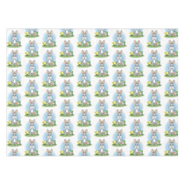 Easter Bunny and the colorful Easter eggs テーブルクロス