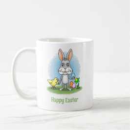 Easter Bunny and the cute chicken コーヒーマグカップ