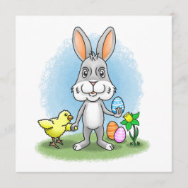Easter bunny and the Yellow Chicken シーズンカード