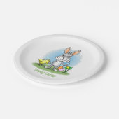 Easter bunny and the Yellow Chicken ペーパープレート (アングル)