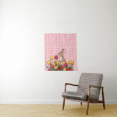 Easter Bunny and Tulips Tapestry - Rustic Home タペストリー (インサイチュ)