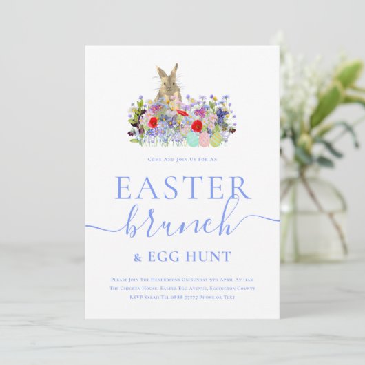 Easter Bunny and Wildflowers Egg Hunt and Brunch 招待状 (スタンド正面)