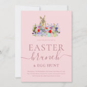 Easter Bunny and Wildflowers Egg Hunt and Brunch 招待状 (正面)