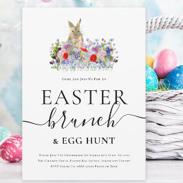 Easter Bunny and Wildflowers Egg Hunt and Brunch 招待状