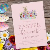 Easter Bunny and Wildflowers Egg Hunt and Brunch 招待状