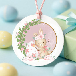 Easter Bunny at Garden Personalized Favor Tags フェイバータグ