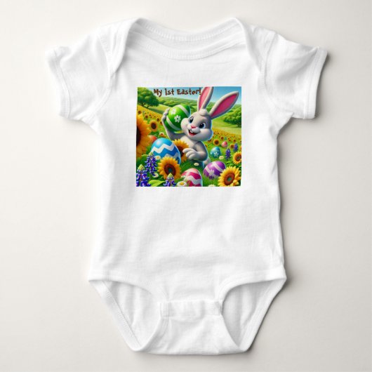 Easter Bunny Baby Bodysuit ベビーボディスーツ (正面)