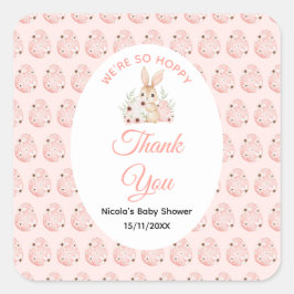 Easter Bunny Baby Shower スクエアシール