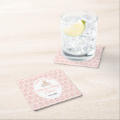 Easter Bunny Baby Shower スクエアペーパーコースター (インサイチュ)