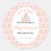 Easter Bunny Baby Shower ラウンドシール (正面)