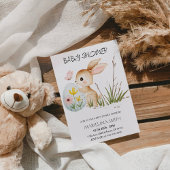 Easter Bunny Baby Shower - Cute Pastel Bunny  招待状