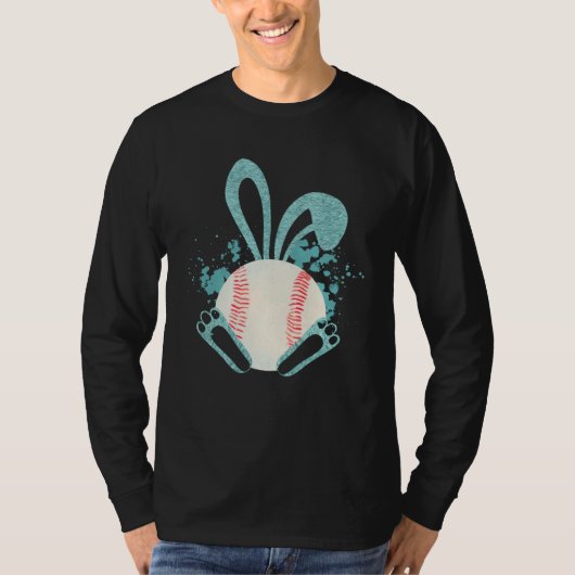 Easter Bunny Baseball Fan Easter Friend Bunny East Tシャツ (正面)