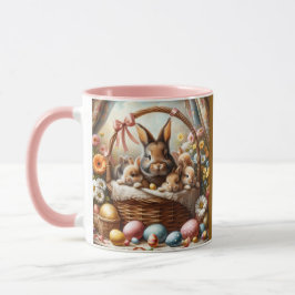 Easter Bunny Basket Cute Spring Bunny マグカップ