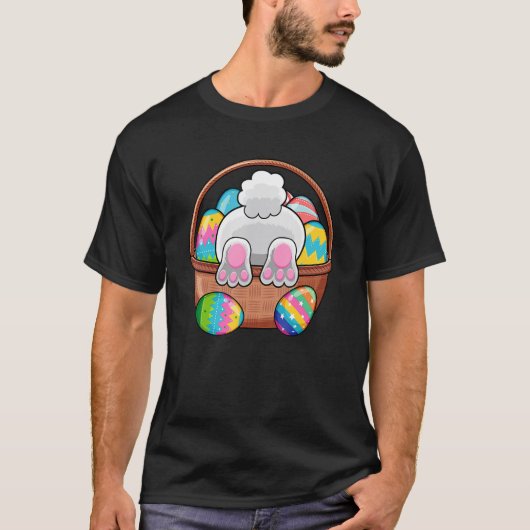 Easter Bunny Basket Eggs Rabbit Easter Day Women M Tシャツ (正面)