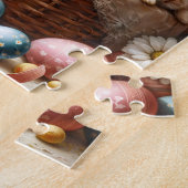 Easter Bunny Basket, Spring Bunnies & Easter Eggs ジグソーパズル (側面)