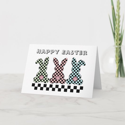 Easter Bunny Checkerboard Pastel Egg-stra Special カード (正面)