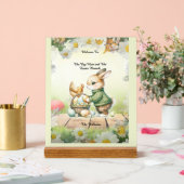  Easter Bunny & Chick Acrylic Welcome Sign アクリルサイン (ウェディング)