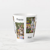 Easter Bunny & Child 4 photos カフェラテマグ (正面)