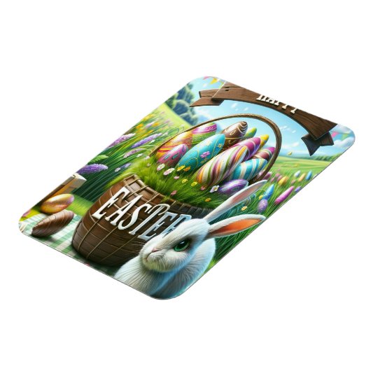 Easter Bunny Chocolate Egg マグネット (左側)