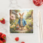 Easter Bunny Collecting Easter Eggs スタンダードランチョンナプキン (インサイチュ)