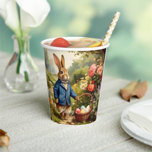 Easter Bunny Collecting Easter Eggs 紙コップ (インサイチュ)
