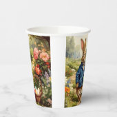 Easter Bunny Collecting Easter Eggs 紙コップ (左)