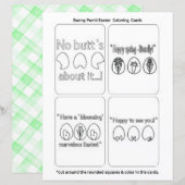 Easter Bunny "Color Your Own" Stationery Set (正面/裏面)