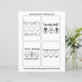 Easter Bunny "Color Your Own" Stationery Set (スタンド正面)