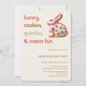 Easter Bunny Cookie Invitation | Kids Easter Party 招待状 (正面)
