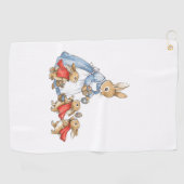 Easter Bunny Cottagecore Vintage Rabbit Women Girl ゴルフタオル (横)