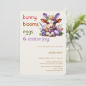 Easter Bunny Cow Invitation | Kid easter party 招待状 (スタンド正面)