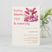 Easter Bunny Cow Invitation | Kid easter party 招待状 (スタンド正面)