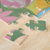 Easter Bunny | Cute Easter Pastel Wildflower ジグソーパズル (側面)