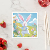 Easter Bunny | Cute Easter Pastel Wildflower スタンダードカクテルナプキン (インサイチュ)