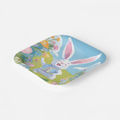 Easter Bunny | Cute Easter Pastel Wildflower ペーパープレート (傾斜あり)