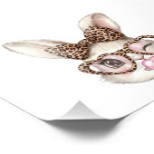 Easter Bunny Cute Glasses Leopard Bunny Rabbit Eas フォトプリント (角)