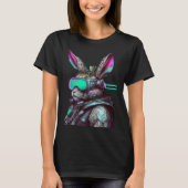 Easter Bunny Cyberpunk Aesthetic Futuristic Sci Fi Tシャツ (正面)